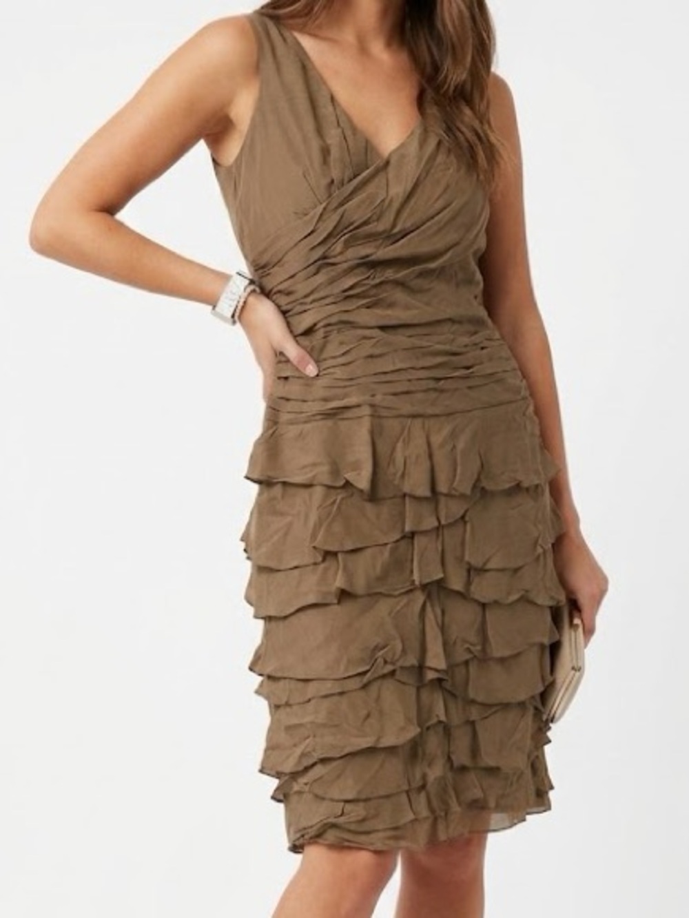 Vintage 1980s Kay Unger Silk Dress, size 10